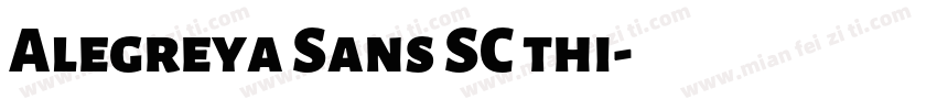Alegreya Sans SC thi字体转换